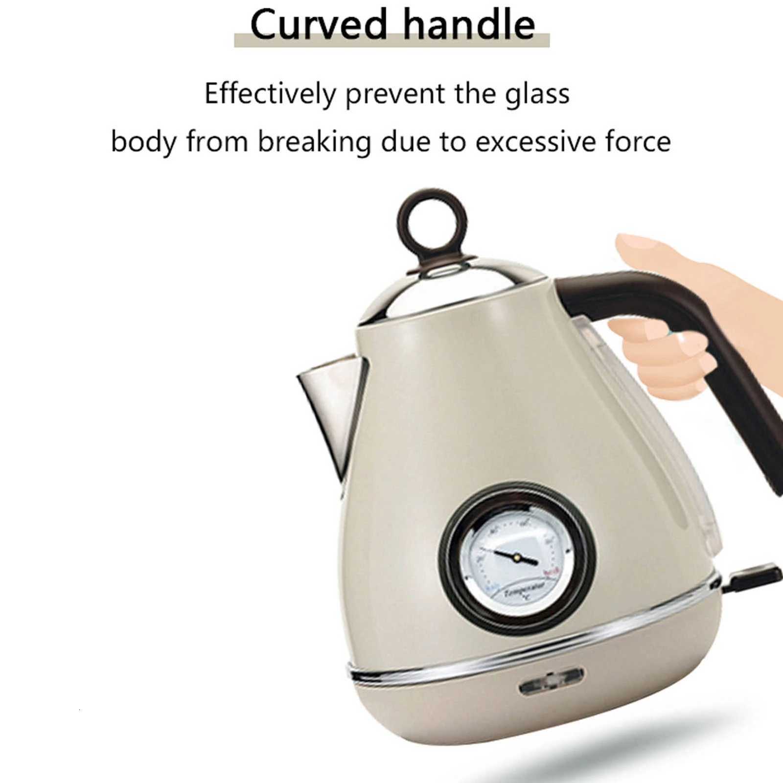 Electric Hot Water Kettle Electric Water Kettle Temperature Display Retro Paint Electric Kettle with 360 Degree Rotating Base Y251114