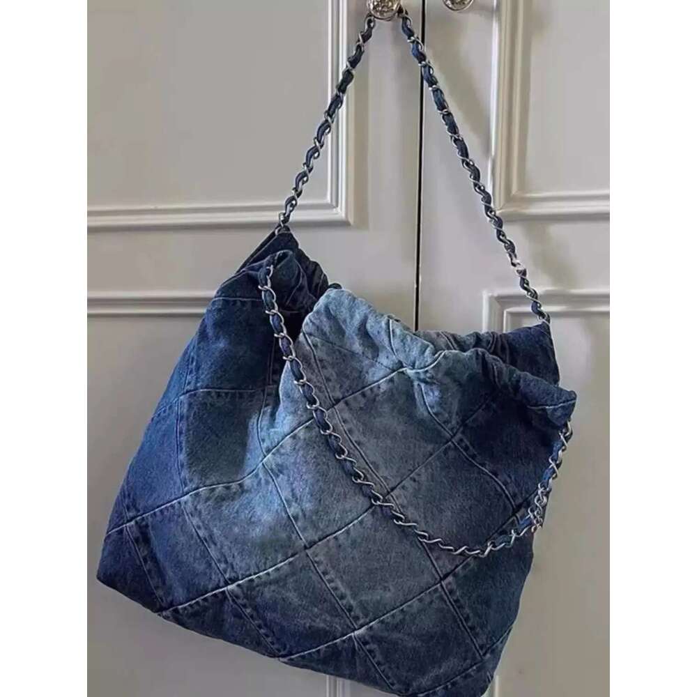 Designer Bag JIAERDI Y2k Grunge Denim Tote Women Vintage Casual Large Capacity Handbag Purse Female Retro Haruku Aesthetic Shoulder Bag