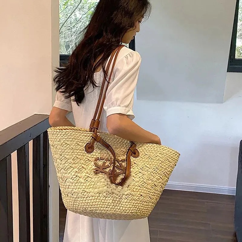 Raffias For Woman Man Fashion Shoulder Summer Large Capacity Bag Personality Straw Women Totes purse Handbags