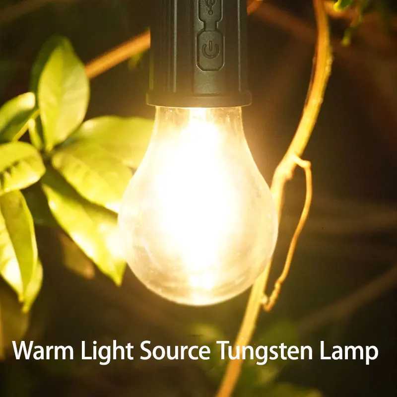 LED Camping Hanging Lanterns Portable Camping Tent Light Rechargeable Outdoor Waterproof Hiking Fishing Emergency Bulb with Hook M251115