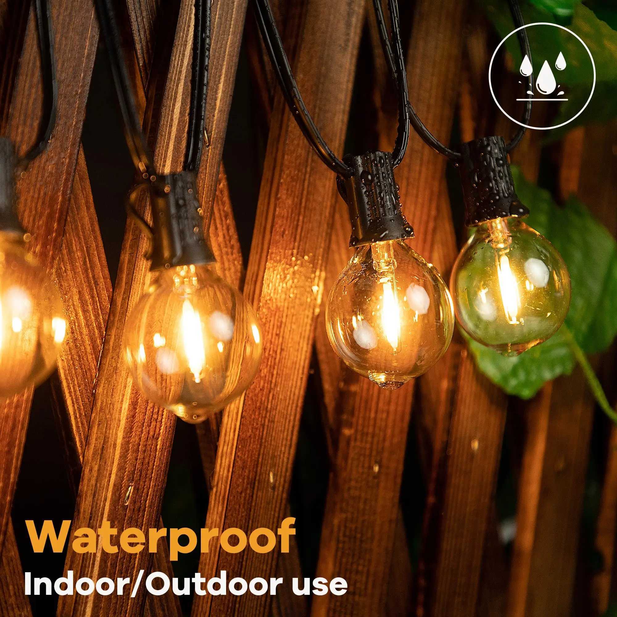 Vintage G40 Led String Light Replacement Bulb 1W Plastic Shatterproof Globe Mini Ball Lamp E12 Base 2200K PET Edison Light Bulbs C251115