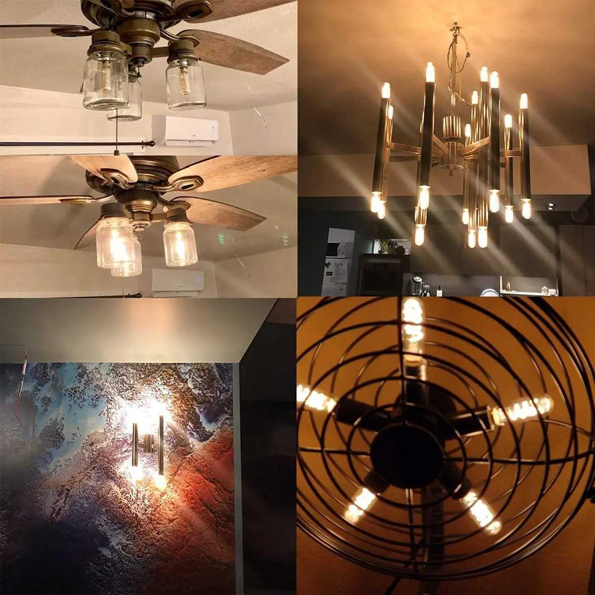 Edison Spiral Light LED Bulb E14 LED Light T25 4W Cooker Hood Filament Lamp Extractor Fan Bulb Warm White Dimmable Lighting 220V C251115