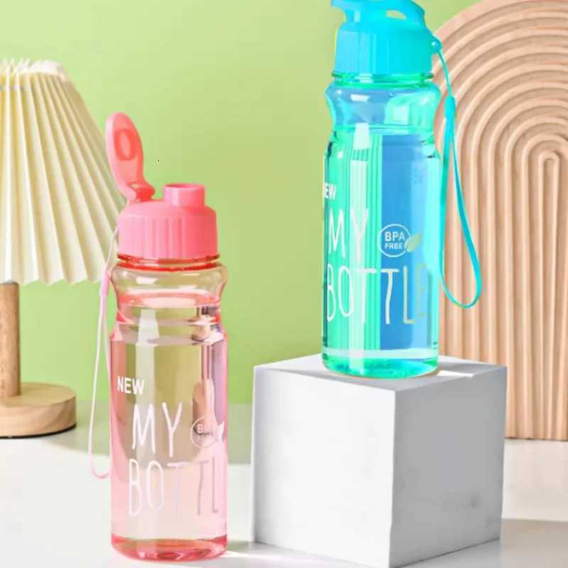 650ML TransparentPortable Leak-proof Shaker Sports Water Bottle with Lid For School Gym Travel Girl Boy BPA FreeW251114