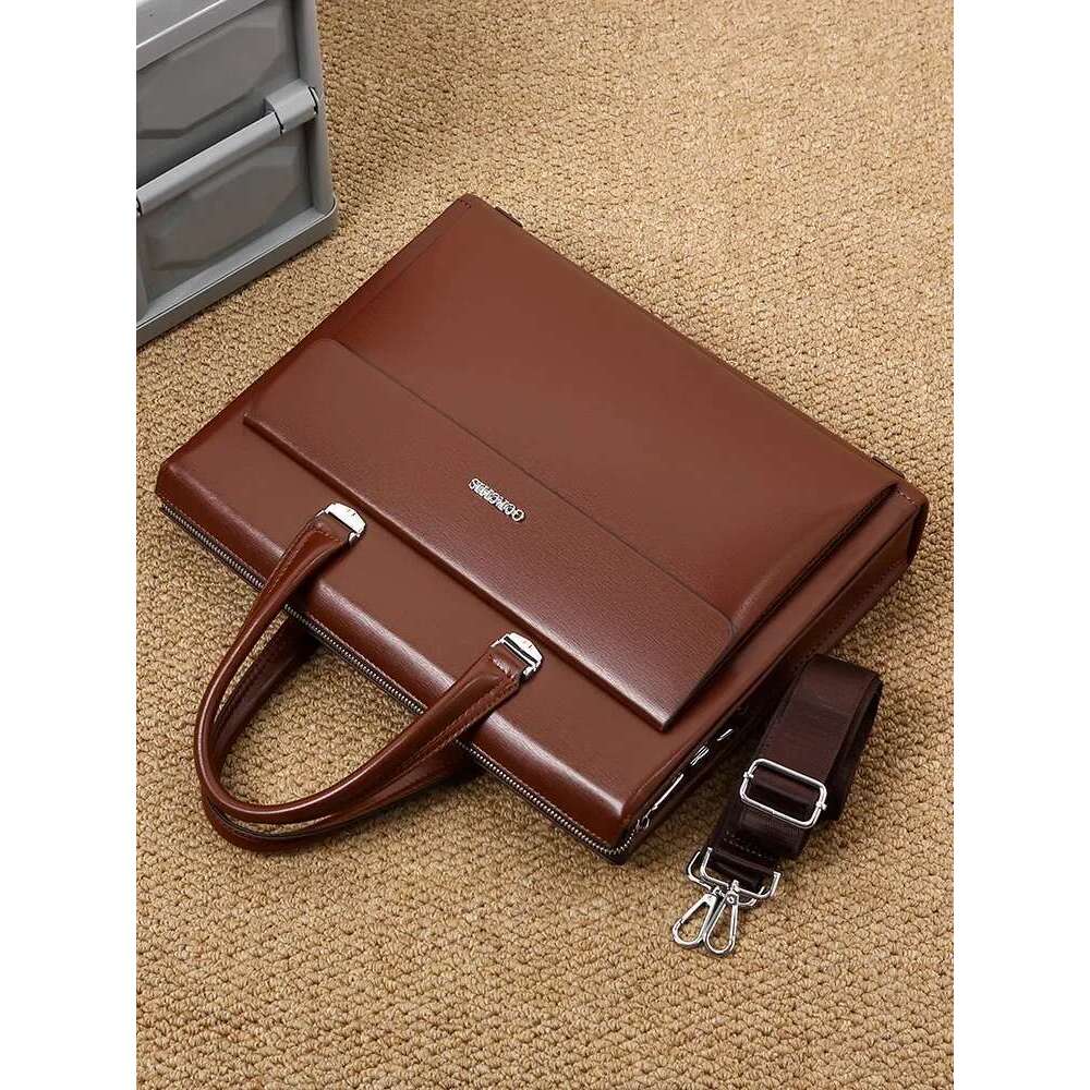 Executive Briefcases For Men PU Leather Designer Password Lock Business Office 15.6 Inch Laptop Handbag Messenger Bag WT146
