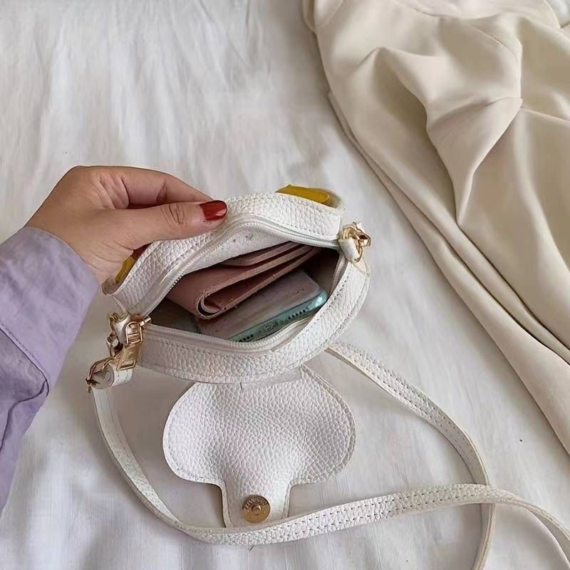 Duck Shaped Crossbody Bag, Kawaii Color Contrast Coin Purse, Cartoon Design Shoulder Bag