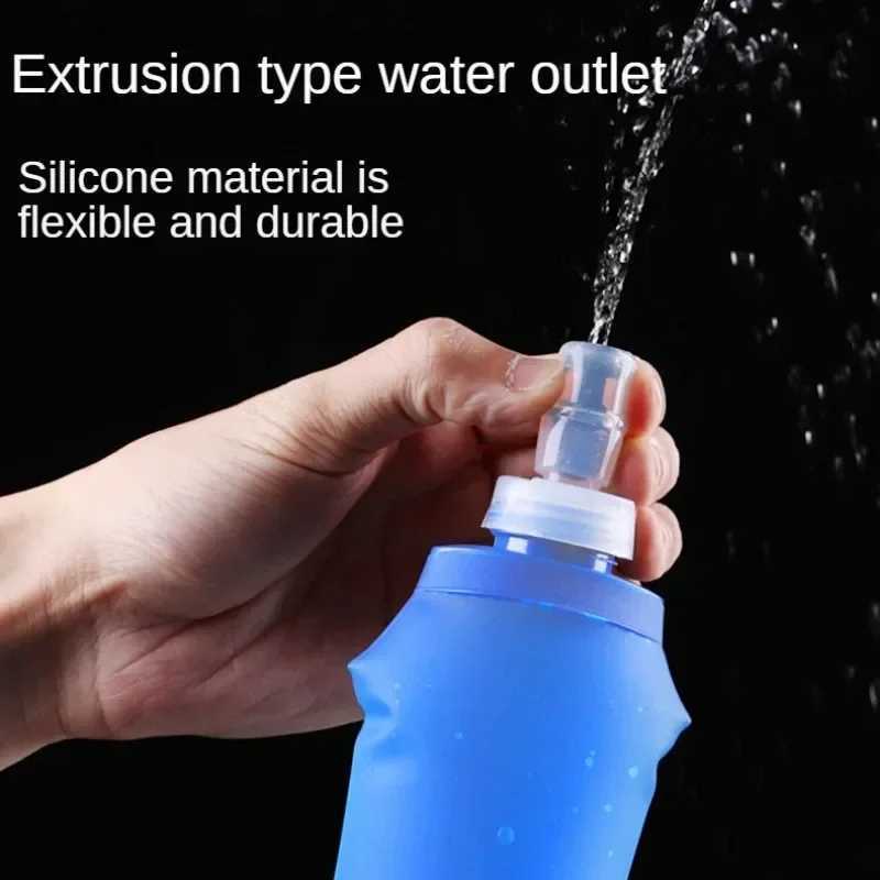 500ml Soft Flask Folding Collapsible Water Bottle TPU BPA Free Outdoor Sport Portable Water Bag Running CampingW251114