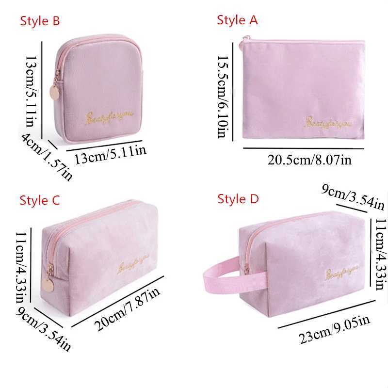 Womens makeup bag soft Veet makeup storage bag sanitary pad packaging travel makeup bag organizer bag beauty bag W bagXJ250415