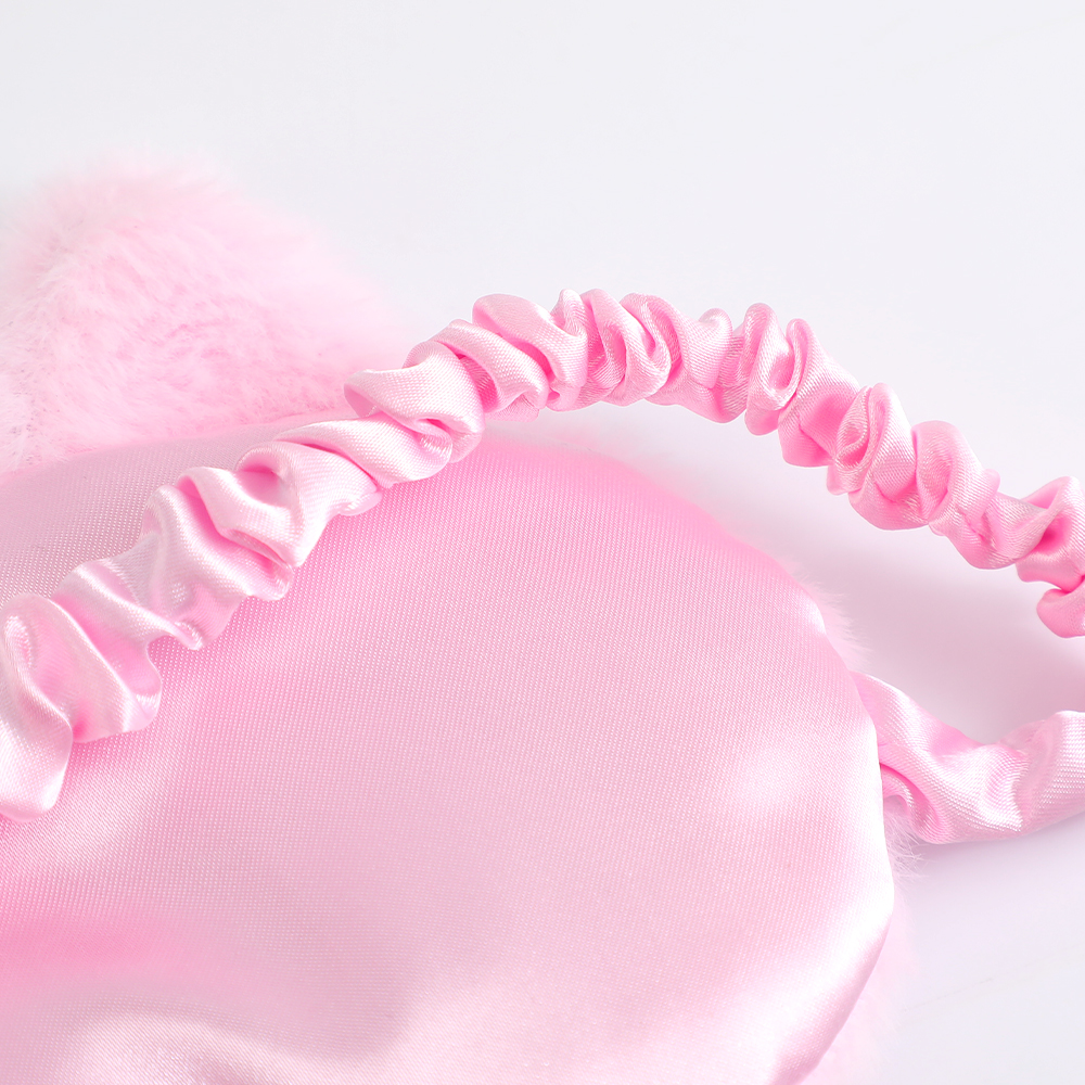 Soft and colorful plush eye mask for sleep, cute cartoon-style girl unicorn, gradient colored plush eye protector for eyes