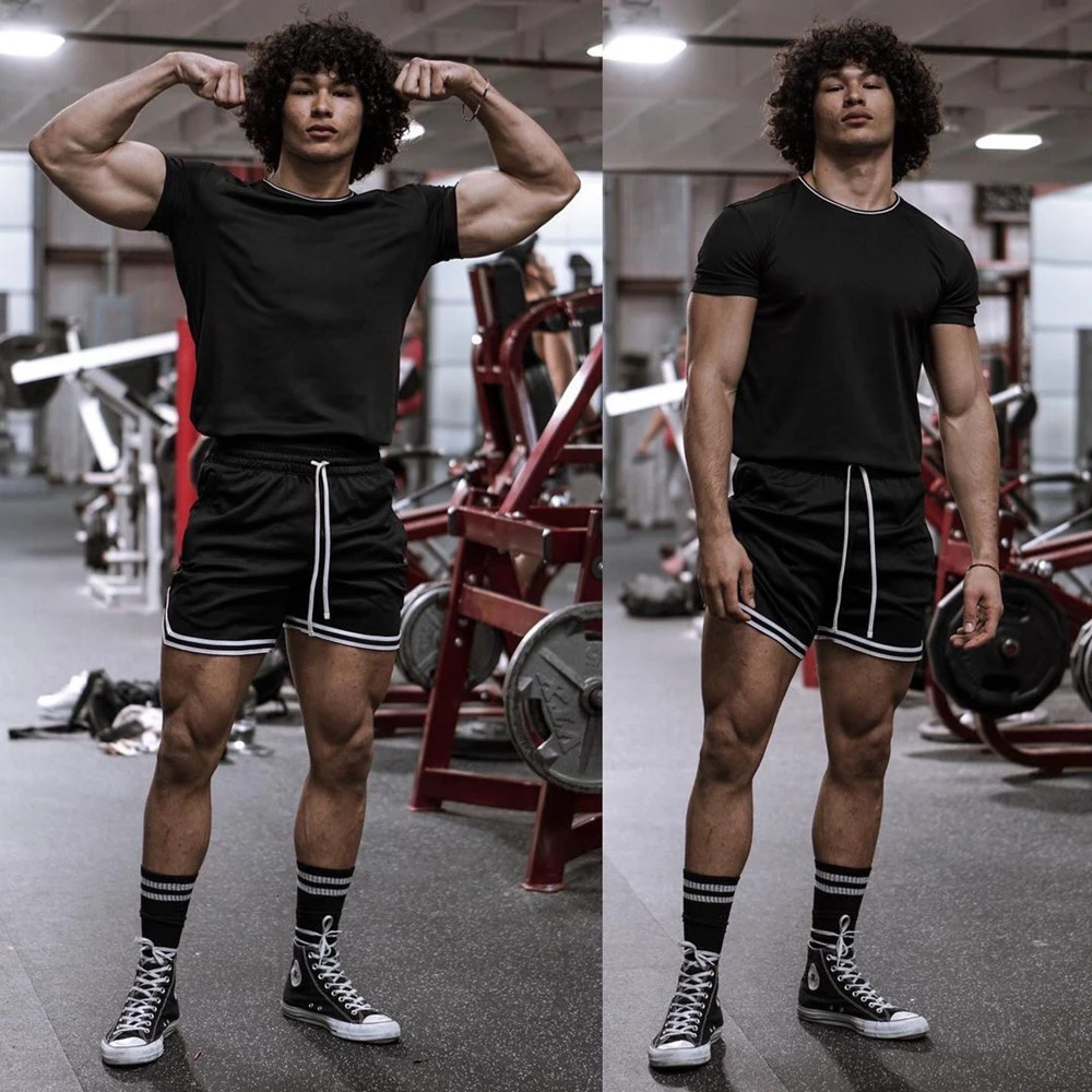 Mens breathable basketball shorts orange mesh fitness sports casual exercise quick drying gym 250414