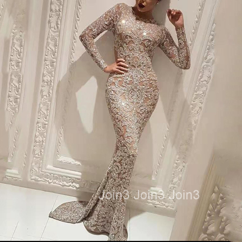 Small Batch 2025 Spring New Womens Clothing Hot Stamping Long Sleeved Slim Fit Sexy Long Skirt Evening Dress