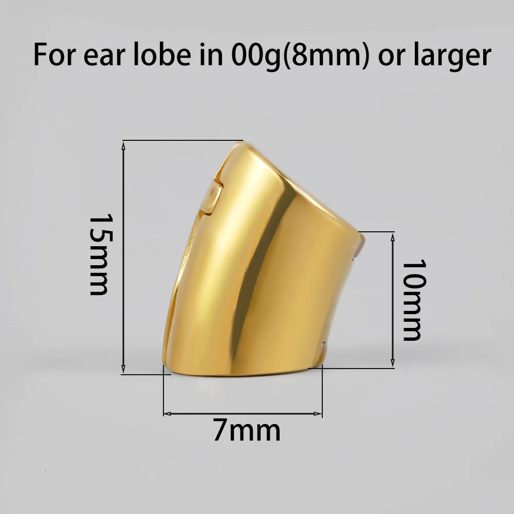 Vanku 2PCS Top Quality Ear Lobe Cuff Ear Gauge Plugs Ear Tunnels Stretcher Lobe Weights for Women Clip on Cartilage Body Jewelry 250408