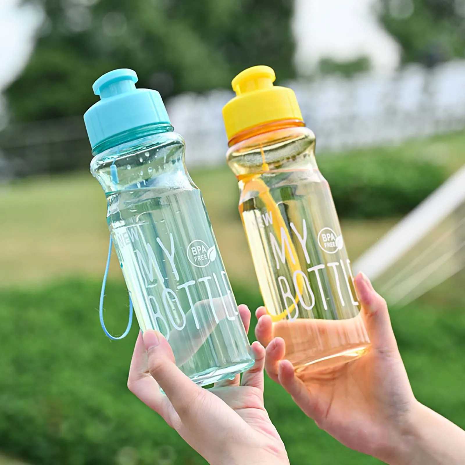 Large Capacity Water Cup Handy Sports Water Bottle Food Grade Material Water Cup Female Summer Portable Bottle With LanyardW251114