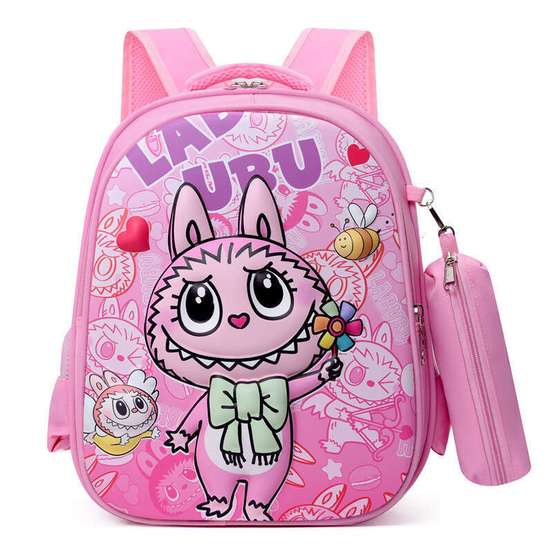 Labubu primary school for grades 1-4, cute and playful printed backpack