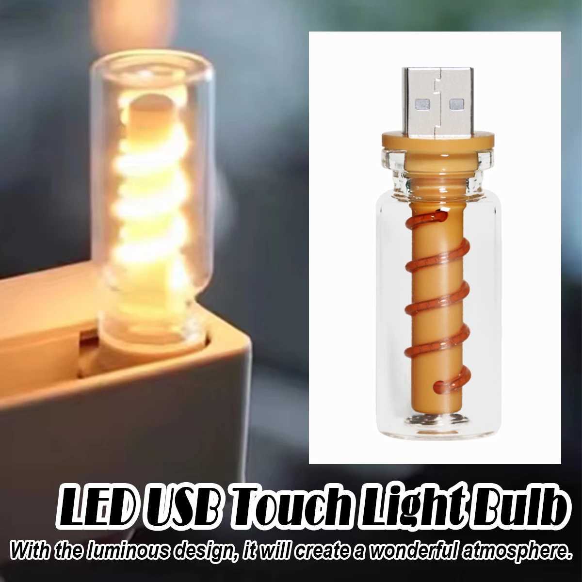 Mini Dimming Usb Touch Control Led Night Light Bulb DC 5V Portable Lighting Lamp Cold Warm Camping Atmosphere Incandescent Retro C251115