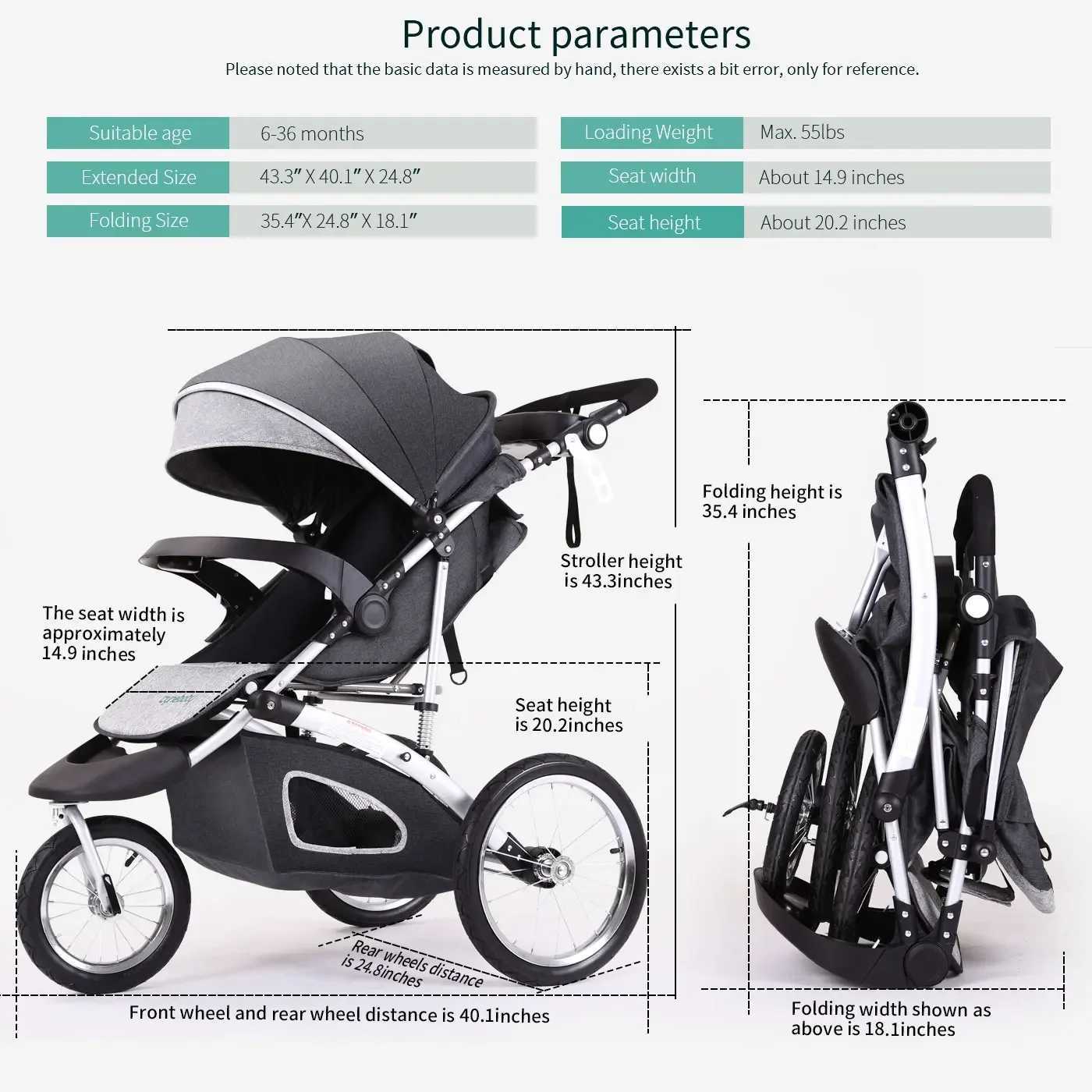 Foldable jogging scooter for single child jogging compact and ultra light scooter that can be carried for travel X250415