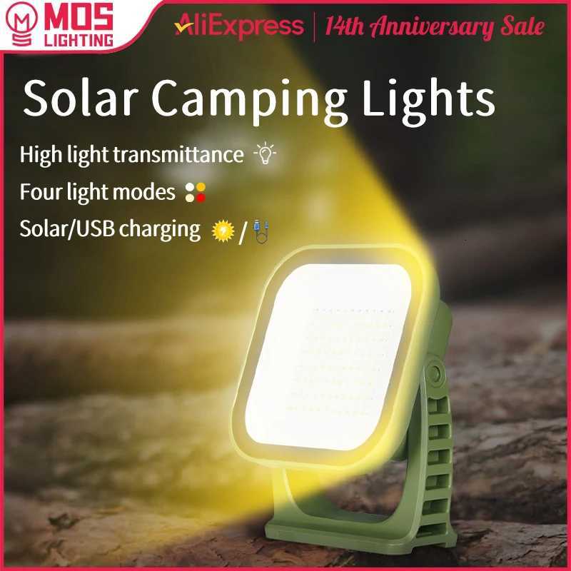 MOSLIGHTING Solar Rechargeable Floodlight Work Maintenance Emergency Lights Cool Camping Gear Lantern Flashlights LED Outdoor M251115