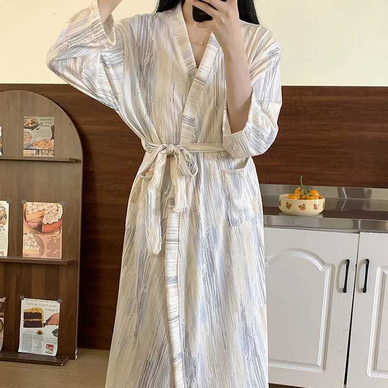 Tie Dye Robe for Women with Belt Summer Sleepwear Nightdress Japanese Pocket Night Wears One Piece Korean Reviews Many Pajama C251115