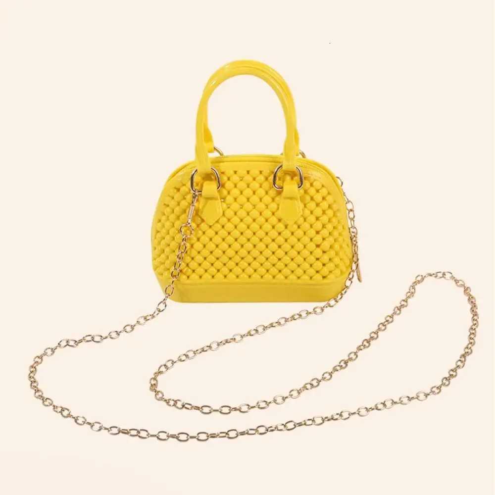 Portable PVC Pearl Shell Bag Hand-held Chain Jelly Bag One Shoulder Breathable Handbag WomenW251115