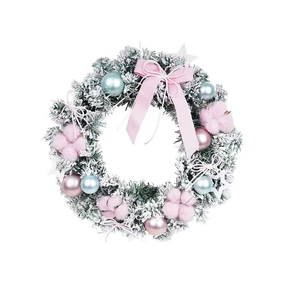 30/40cm Artificial Christmas Wreath Holiday Garland Decoration Front Door Wreath for HomeM251115