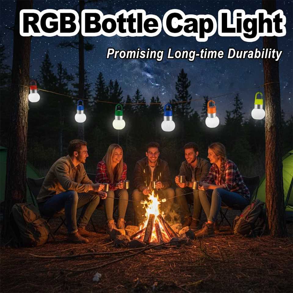 Rechargeable Led Camping Light Tent Lamp Outdoor Rainproof Hiking Backpacking Lights Waterproof Portable Flashlights Lantern Rgb M251115