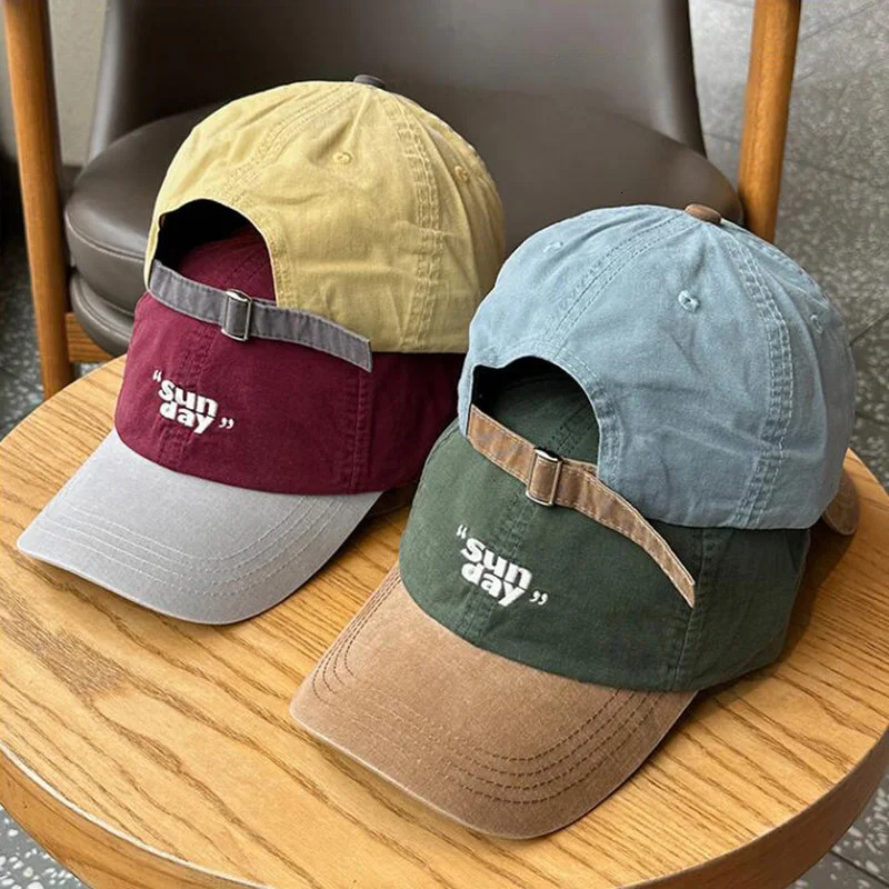 Contrasting Color Baseball Cap For Men Women JK Letters Embroidery Sun Visors Hat Casual Soft Top Couple Peaked Caps 250414