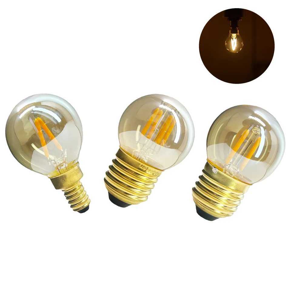 G40 Led Filament Globe Light Bulbs Replace Halogen Chandelier 1W 3W Retro Edison E12 E14 E27 Home Brown Glass 360/Beam Lampada C251115