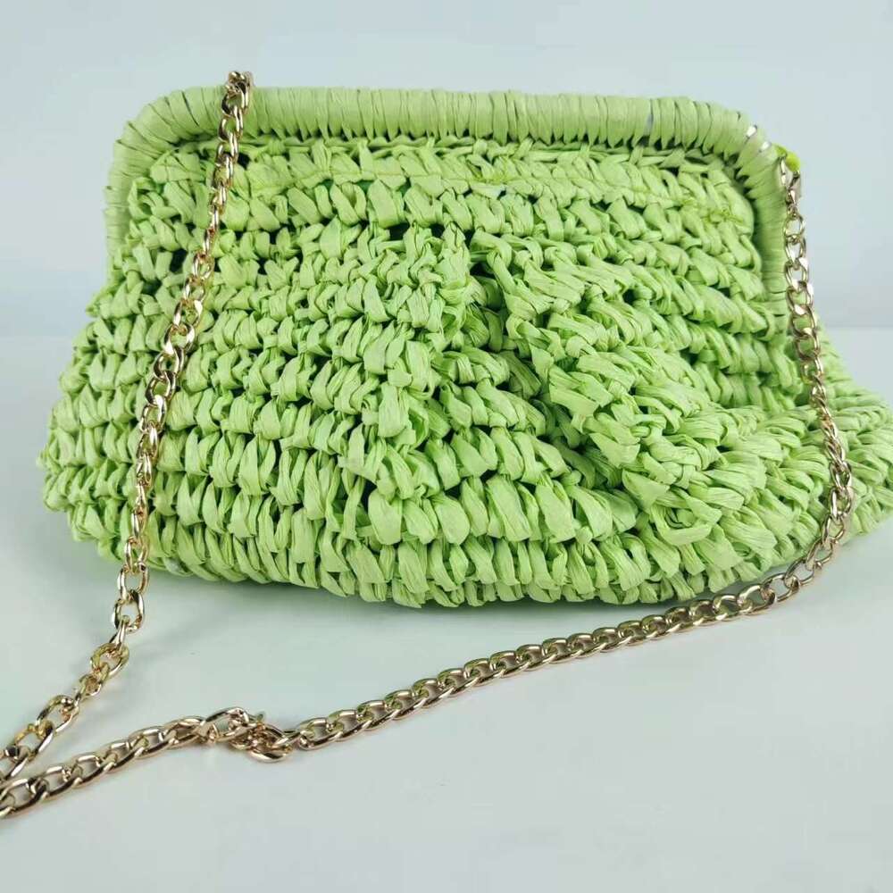 Handmade Beach Bag Weaving Dumpling Small 2024 New Ethnic Style Daily Matching Handbag Holiday Single Shoulder Straw Woven Bun Niche Kq2