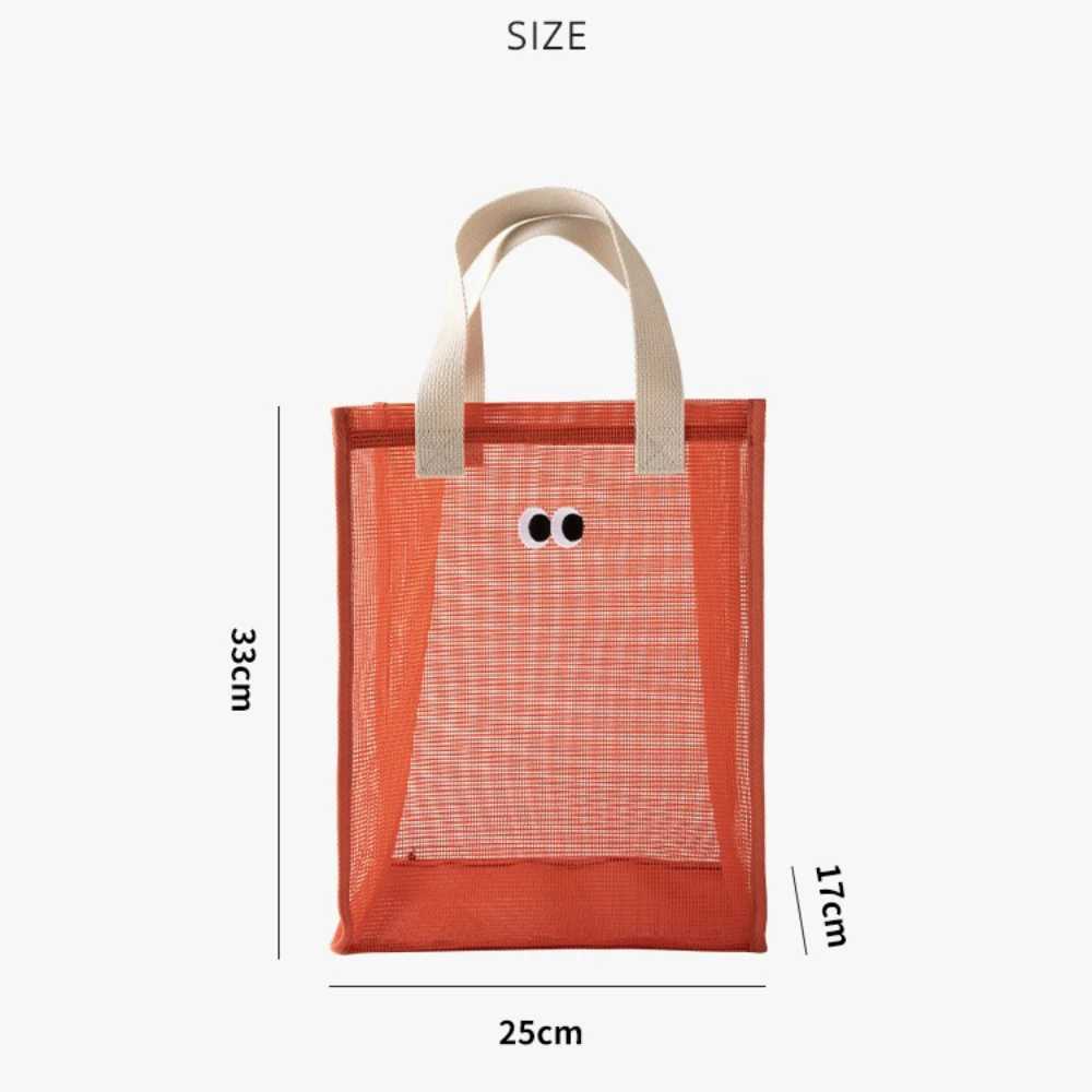 New Cute Travel Organizer Makeup Storage Bag Womens Breathable Mesh Makeup Bag Swimming BagXJ250415