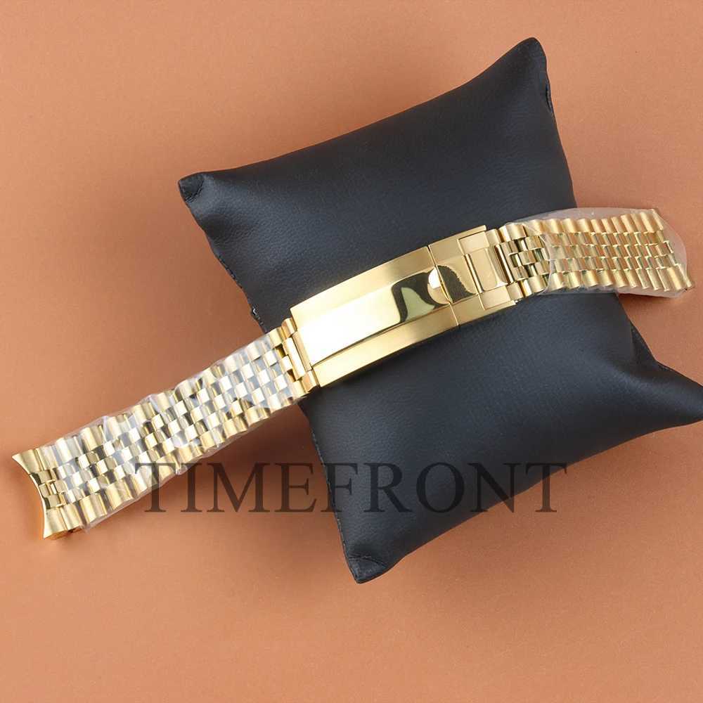 NH35 20mm Width Watchbands Rose Gold/Gold/Black Oyster/Jubilee Bracelet Fit NH35 GMT SUB Case Folding Buckle Watch Accessories W251114
