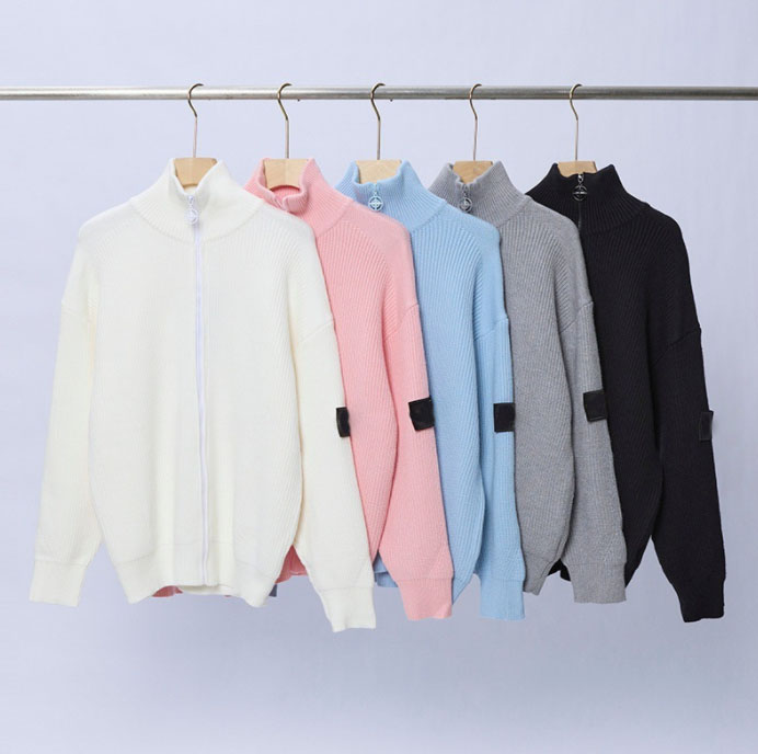 Cardigan Designer Mens Sweaters Wool Knitted Arm Badged High Quality full Zip Women Hoodie Jacket Winter Long Sleeve Sweater Pullover