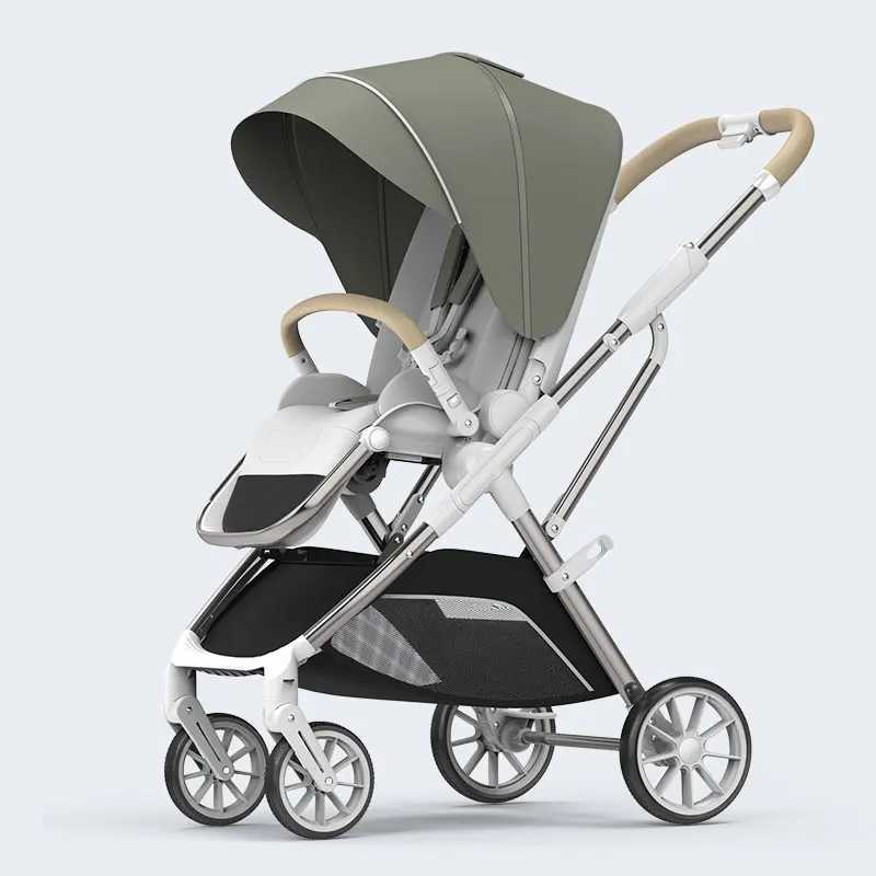 Aluminum alloy baby stroller folding travel cart can be used for newborn baby strollers with four-wheel anti rolling X250415