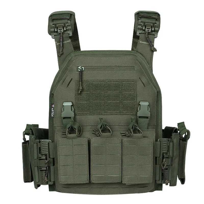 6094 Tactical Vest with Triple Magazine Pouch 1000D Nylon Fabric Quick Release 6094K Hunting Airsoft Combat Accessories XJ251114