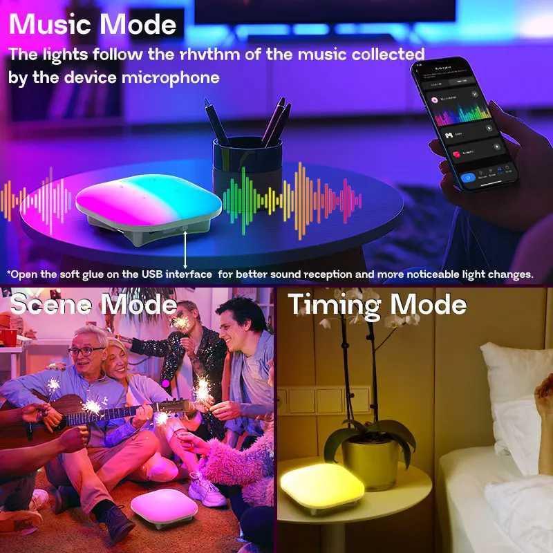 MOSLIGHTING Outdoor LED Camping Lights Charging Tent Lantern APP Graffiti Colorful Lights Night work light flashlight M251115