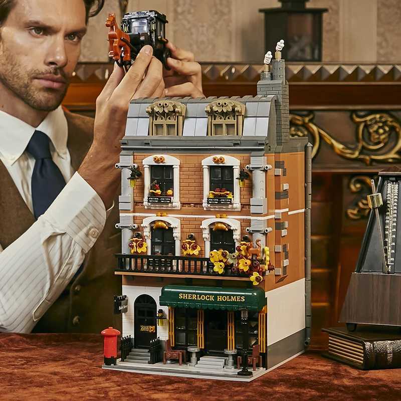 Creative Expert Modular Architecture MOC Pantasy 85014 Baker Street 221B Apartment Style 3300 Building Blocks Puzzle Toys W250415
