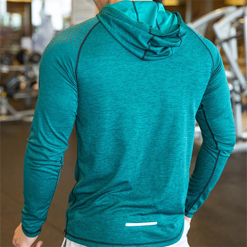 Men Hoodies Summer Running Fitness Casual Hooded Quick Dry Sweatshirts Solid Pullover Shirts with Hood Outdoor Gym Hoodie Man 250414