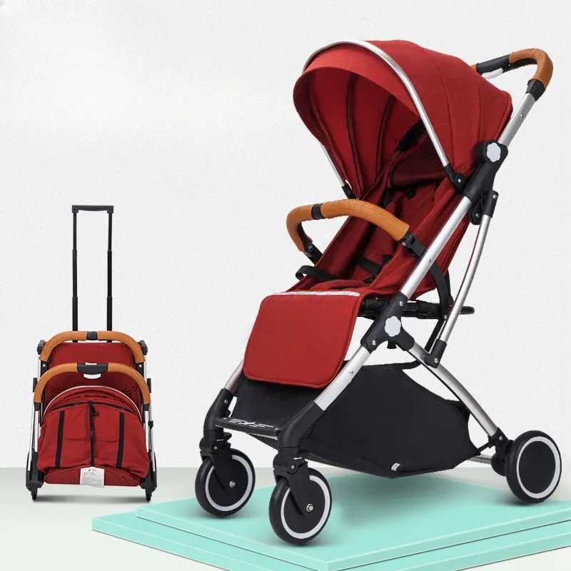 High landscape folding baby stroller pull rod four-wheel stroller shock-absorbing design lightweight easy to travel X250415