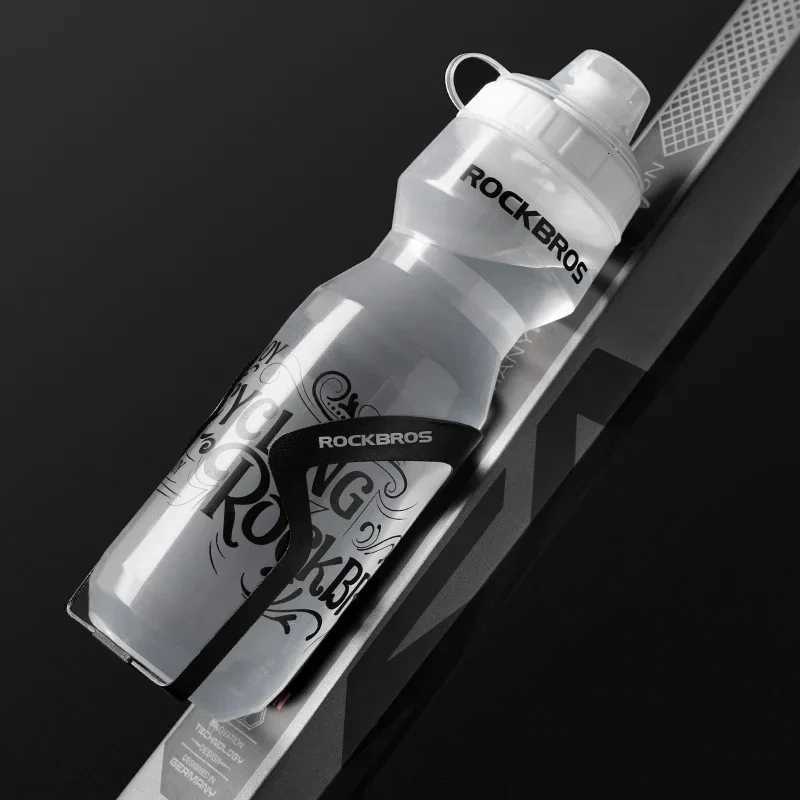 ROCKBROS Cycling Water Bottle 750ml Food Grade Leak-proof BPA-free Fitness Running Camping Hiking Sports Kettle Bike Bottle CageW251114