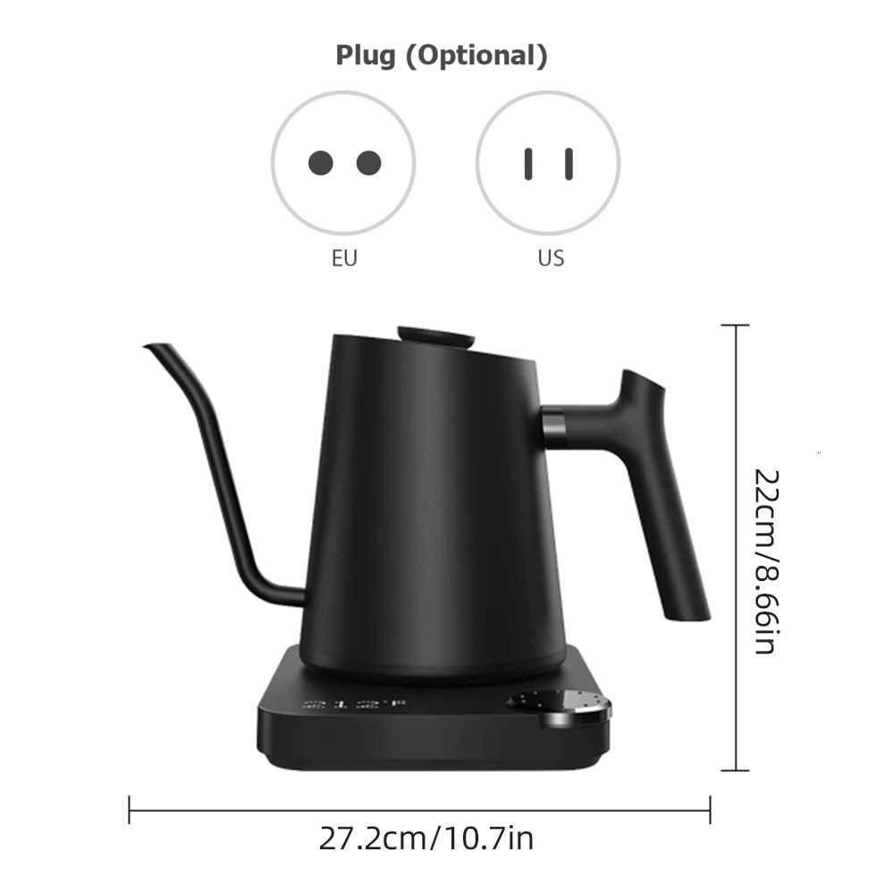 Gooseneck Electric Kettle 09L Temperature Control Stainless Steel Quick Heating 1200W Electric Kettles for Pour Over Coffee Y251114
