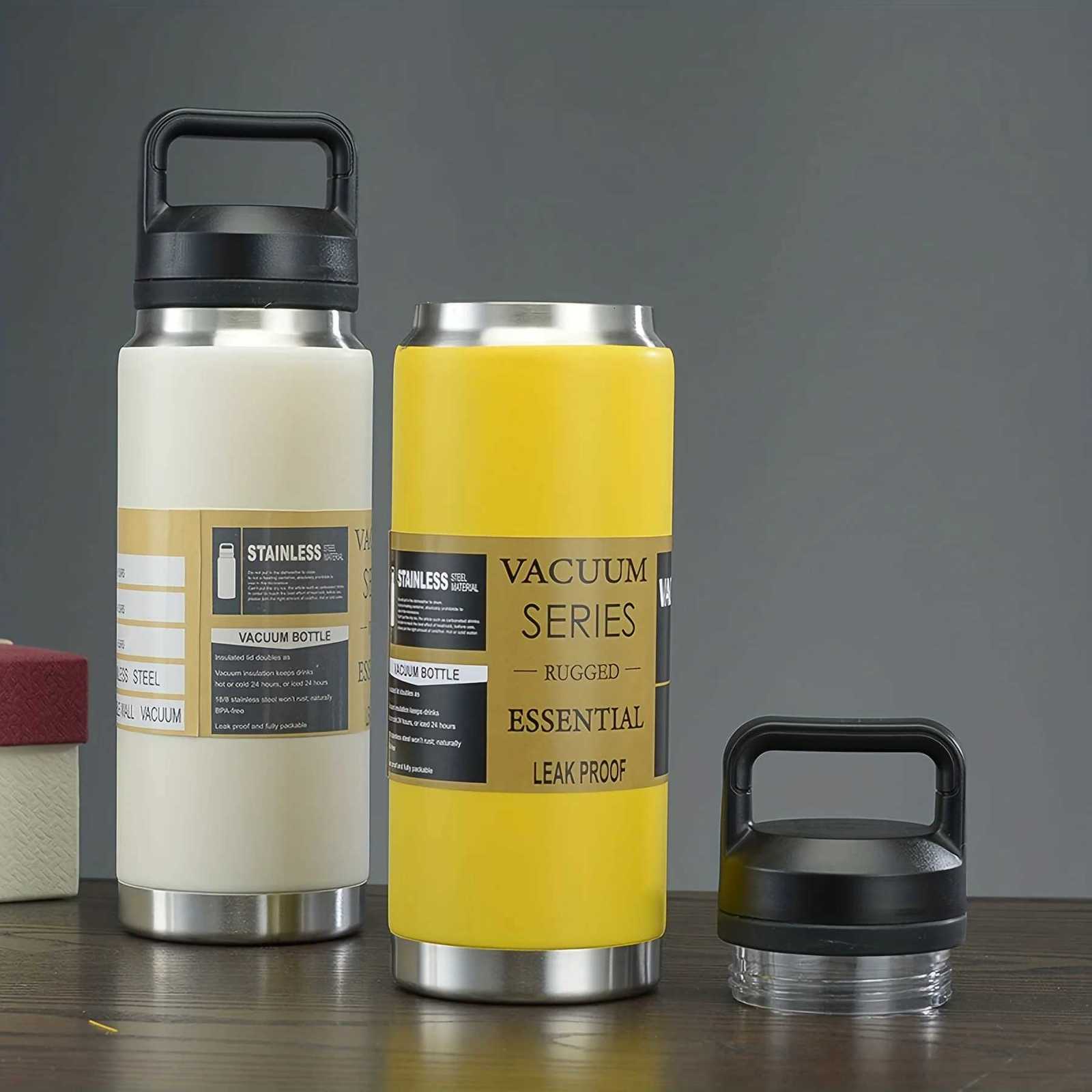 1pc 27oz/800ml Sports Water Bottle Portable Insulated Cup With Handle For Outdoor Camping TravelW251114