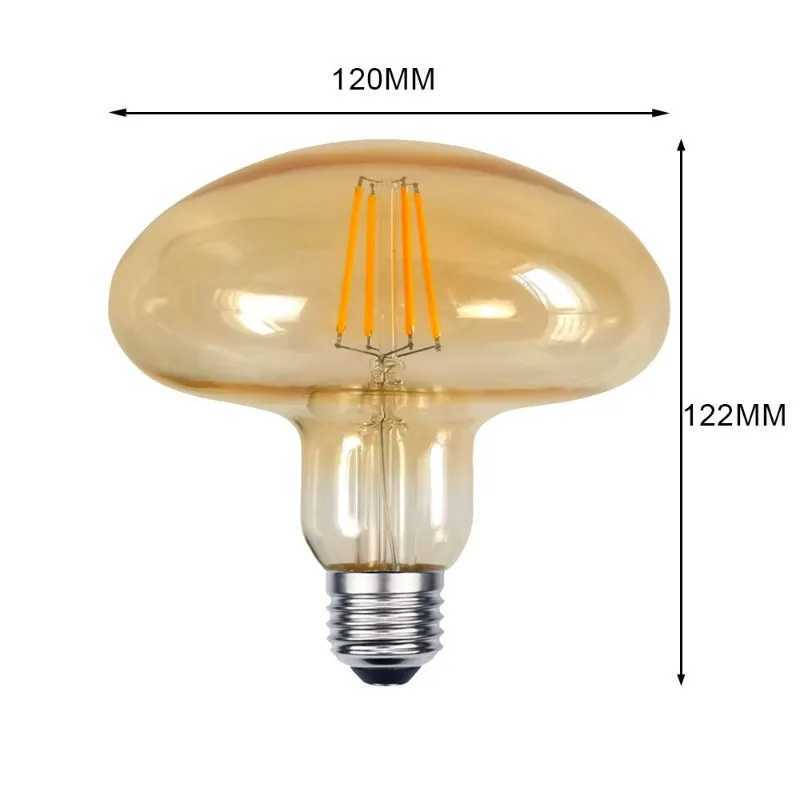 LED Filament Edison Bulb E27 110-220V 4W Shaped Lights Mushroom Retro Ampoule Vintage Incandescent Bulb Lamp Filament Light Bulb C251115