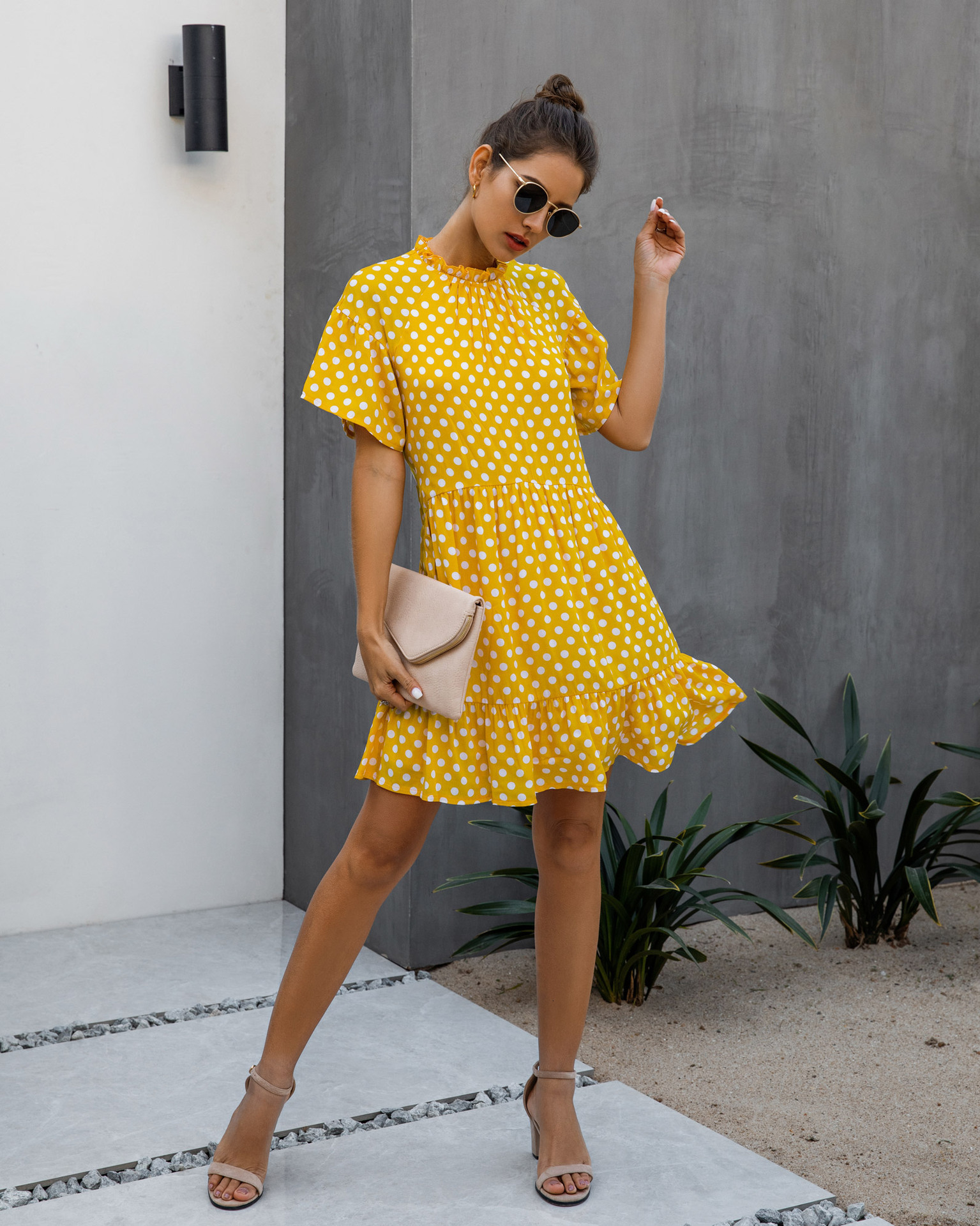 New Summer Fashion Polka Dot Style Womens Dress 210415