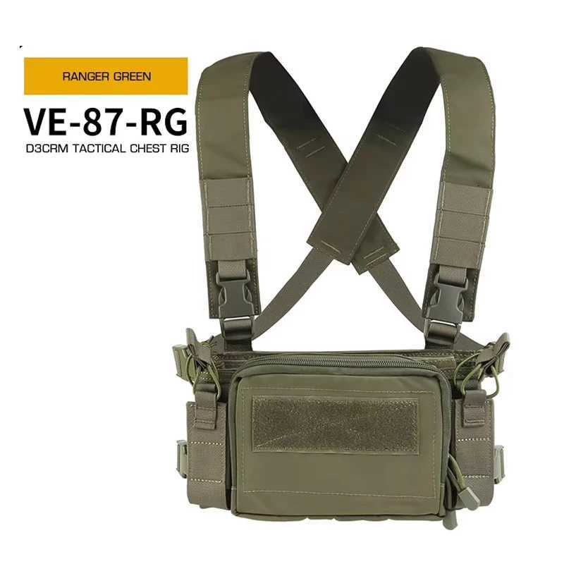 300D Nylon D3CM Chest Rig with Triple 5.56 Mag Pack Outdoor CS Game Hunting Accessories Tactical Vest Accessories Bag XJ251114
