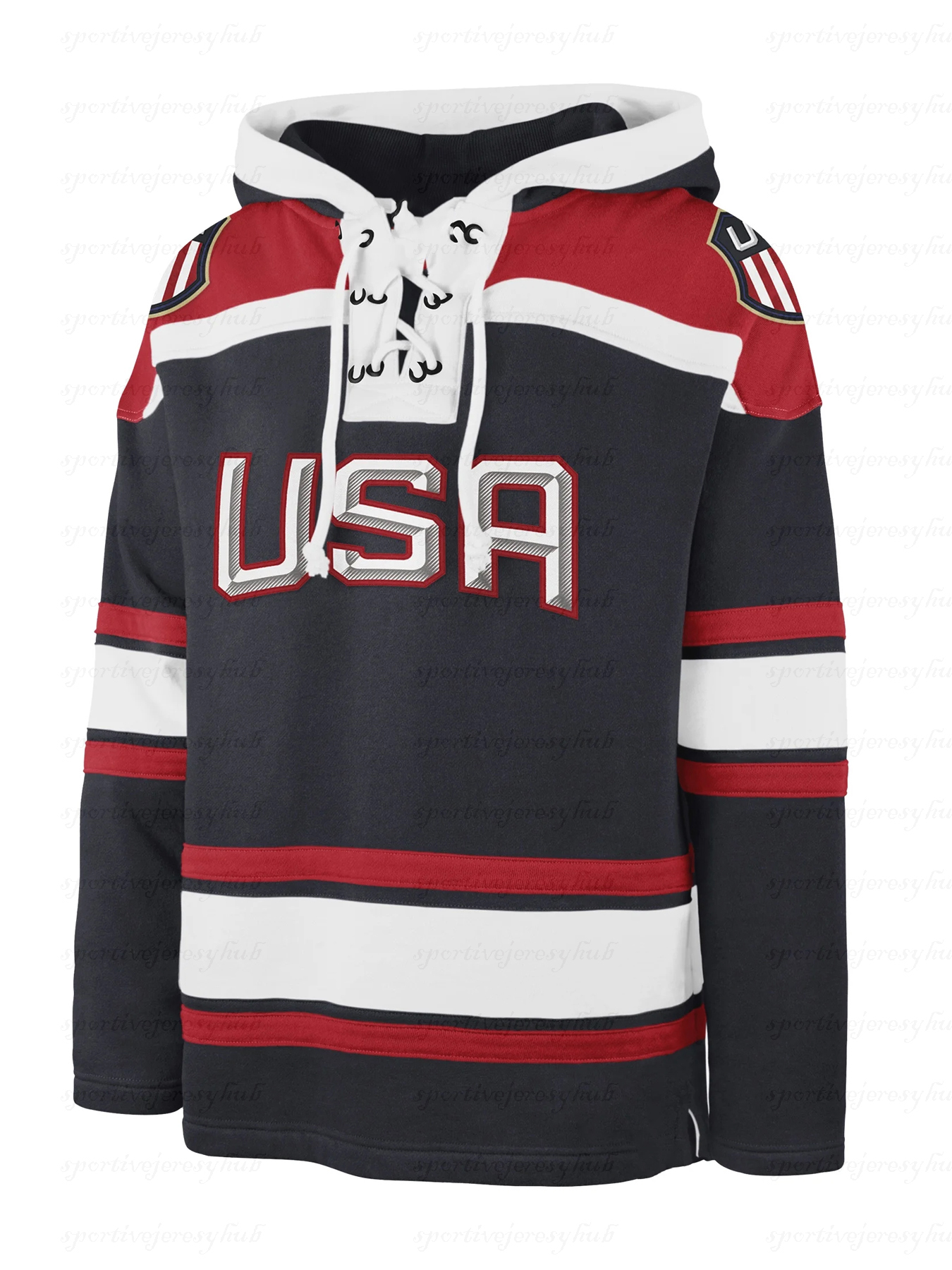 Men's Navy USA 2025 Pullover Hoodie White Finland Red Canada Yellow Sweden Custom Stitched Women Youth for Daily Casual Wear