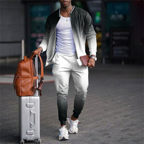 Sweatsuits 2 Mens Piece Jacket Sets Casual Pants Tracksuit Jogging Suit Athletic