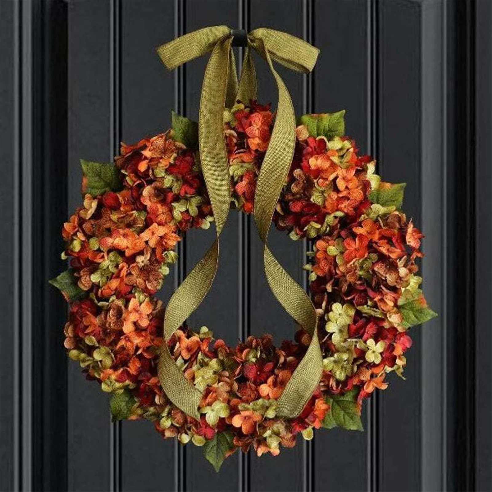 Autumn Wreath Christmas Decoration Thanksgiving Garland Window Restaurant Home Maple Leaf Party Festival Decoration Wreath DoorM251115