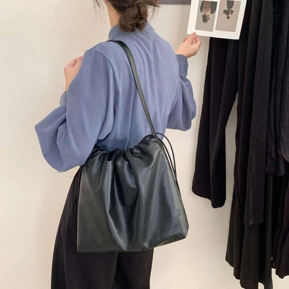 Mm Women's Bags Top Layer Cowhide Cloud For Women New Style Minimalist Leather Large Capacity Lucky Bag, Single Shoulder Diagonal Cross Bag