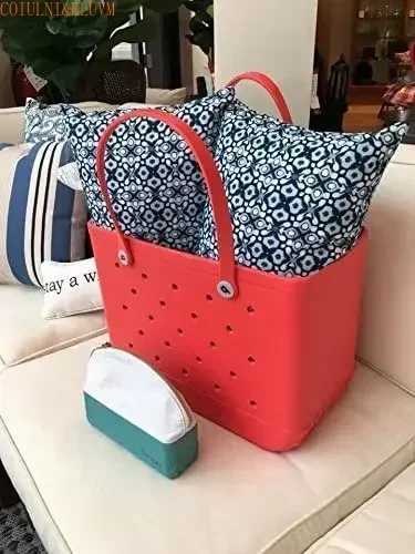 (COIULNI KLUVM) EVA Laundry Basket Original X Large Waterproof Washable Tip Open Handbag Suitable for Beach Swimming Pool Sports W250415