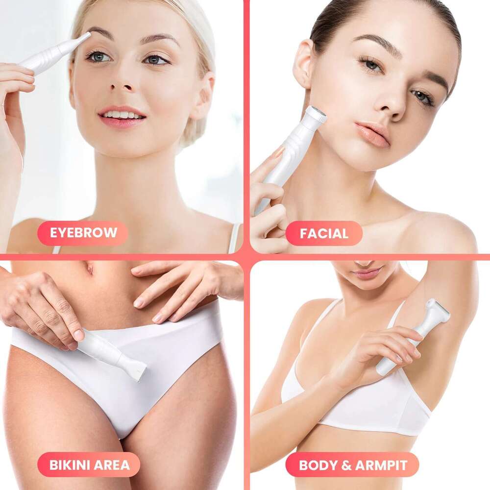 MAXGROOM 4 In 1 Electric Shaver For Women Bikini Trimmer Facial Mustache Shavers Body Underarms Legs Portable Painless Epilator