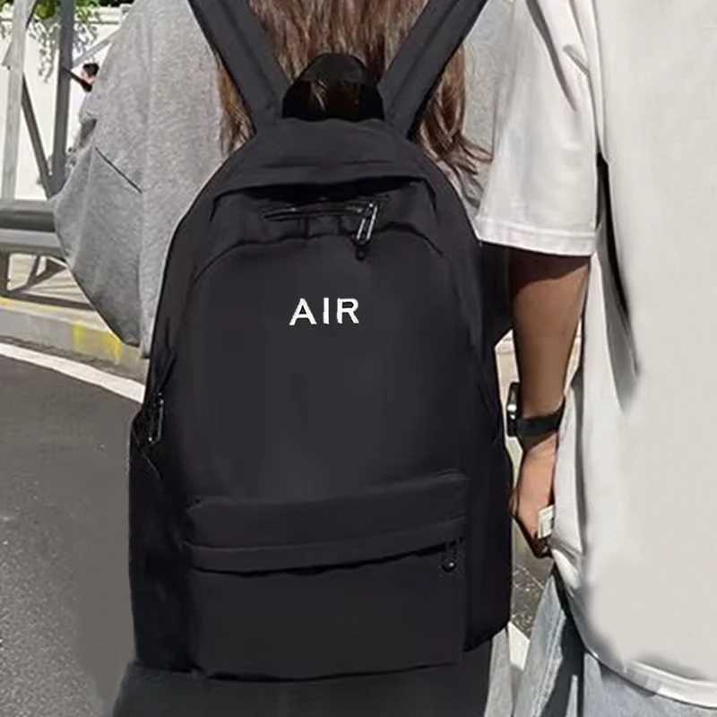 Neutral style backpack for men and women suitable for travel and school use With a letter-print designW251114