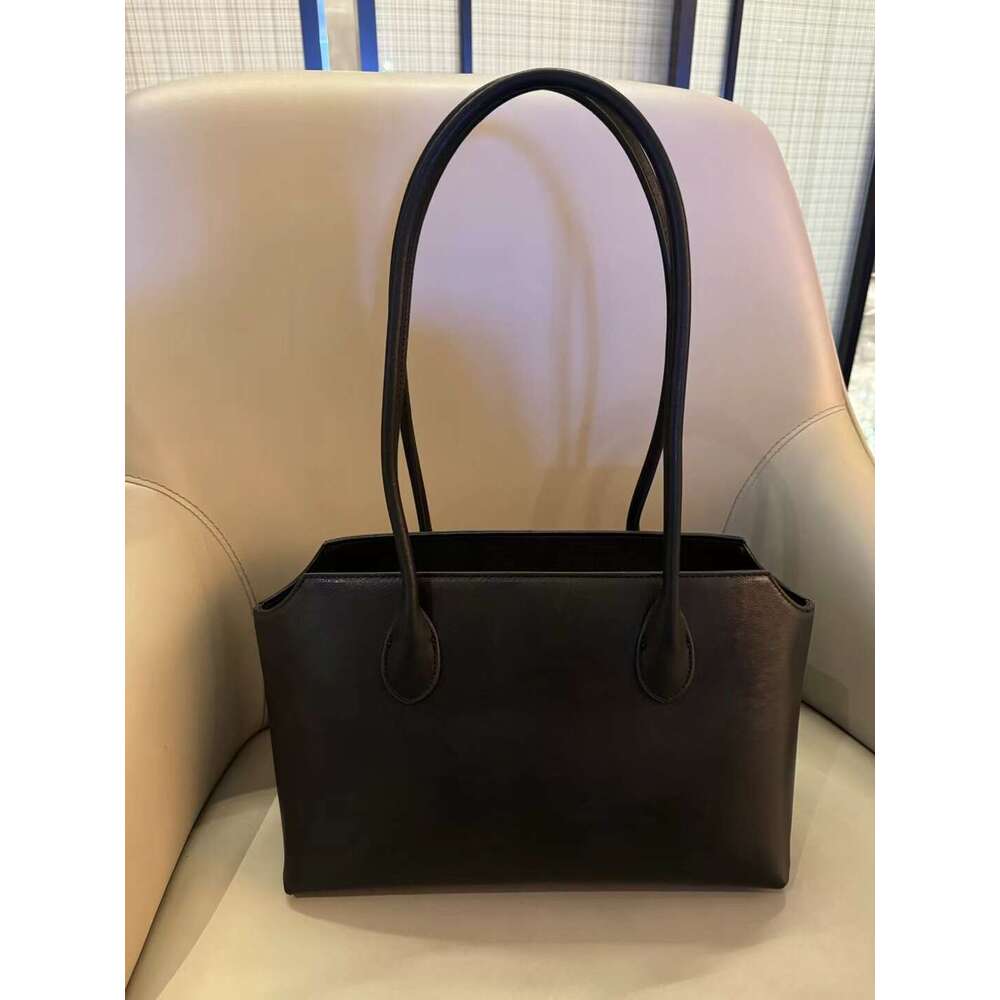 Mm Women's Bags Niche Genuine Leather Women's Vegetable Tanned Sheepskin Long Shoulder Strap Handbag, Minimalist Underarm Tote Bag, High-End